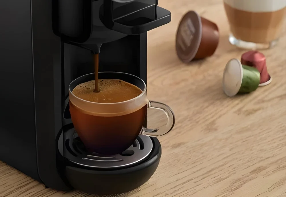 capsule coffee machine with milk frother