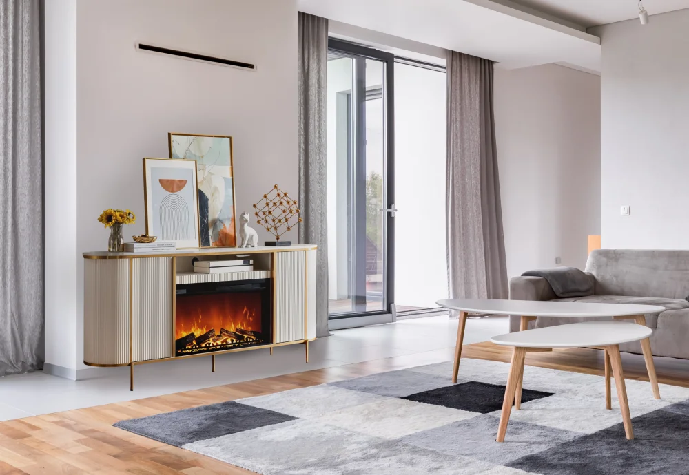 electric fireplace console